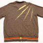 Men's Puma Zip-Up Track jacket Sweat Shirt Brown XL athletic soccer world cup