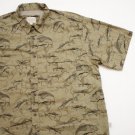 Men's Cabela's FISHING Button Down Shirt Green size 2XL Vented outdoor bass camo