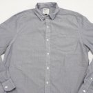 Men's Ruffian THREADS & HEIRS MACY'S Button Down Shirt Gray Pinstripe Large NWT