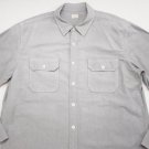 Men's J crew Button Down Shirt Vintage Oxford Tailored Gray size XL Soft $89  LS
