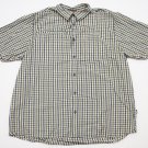 Men's The North Face Button Down Shirt Gray size 2XL plaid vented hiking outdoor