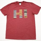 Men's Vtg SL8R Surf HI Quiksilver HAWAII T-Shirt Maroon Medium board fin 50/50