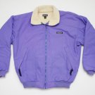 Women's Patagonia Fleece lined Coat zip jacket Purple size 10 synchilla AWESOME