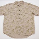 Men's Cabela's FISHING Button Down Shirt Tan size 2XL vented outdoor hiking boat