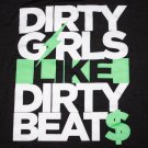 Alternative Apparel Vintage DIRTY GIRLS DIRTY BEATS T-Shirt Black M crossfit