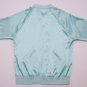 Women's American Apparel Jacket Teal size Small Satin retro zip up AWESOME