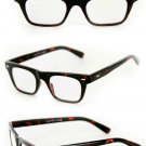 Wayfarer Geek-Chic Fashion Retro designer Italy reading glasses Tortoise +2.0 +1