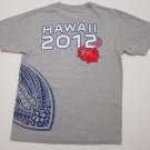 Men's NFL Pro Bowl HAWAII 2012 Football T-Shirt Tee heather Gray size M hibiscus