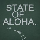 Men's State Of Aloha Hawaii Island Chain UH warrior TECH gym T-Shirt Green Med M