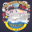 Men's USS Mount Whitney T-Shirt US Navy tee Size Medium LCC 20 Vox Maris ship