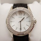 Women's GUESS Watch Waterpro 330ft Diver Black crystal Band BLING rhinestone $80