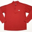 Mens The North Face Pull Over Long Sleeve Half Zip Shirt Top Light Weight Red S