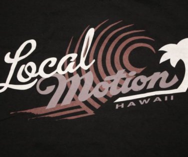 Men's Local Motion Surf WAVE HAWAII T-Shirt tee Black XL HIC T&C contest VTG fin