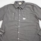 Men's Mark Ecko Cut & sew Button Down Shirt Gray size 2XL Hipster Nordstrom $89