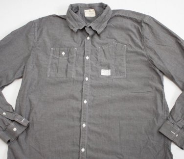 Men's Mark Ecko Cut & sew Button Down Shirt Gray size 2XL Hipster Nordstrom $89