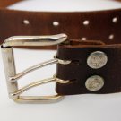 Lucky Good Karting Band BELT Brown Leather size 30-32 S  Vintage Rustic Western
