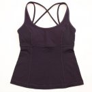 Women's Lululemon Dark Purple berry scoop neck Tank Top 6 dance yoga crossfit