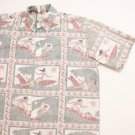 Men's Reyn Spooner Button Down Shirt classic surfing 60/40 vintage aloha shirt