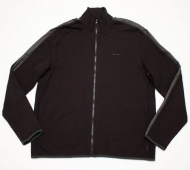 Men's Calvin Klein Full Zip Sweater Jacket Black size Large EXCELLENT sport $169