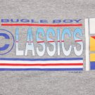 Men's 1999 Bugle Boy Nautical Long Sleeve T-Shirt tee Heather Gray XL VTG rugby