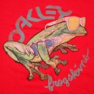 Men's Oakley Sunglasses FROG FROGSKINS T-Shirt Red Large NWT NEW AWESOME TEE