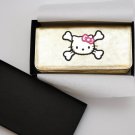 Hello Kitty GOLD metallic skull Clutch Purse FUNKY DIVAS RARE JAPAN KAWAII NWT