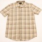 Men's HURLEY Button Down Shirt Tan Plaid size XL Surf Pacsun Mentholy Awesome!