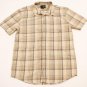 Men's HURLEY Button Down Shirt Tan Plaid size XL Surf Pacsun Mentholy Awesome!