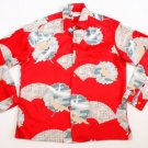 Men's Vintage Long Sleeve 70's Tori Richard Aloha Button Down Shirt Red S Japan