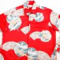 Men's Vintage Long Sleeve 70's Tori Richard Aloha Button Down Shirt Red S Japan