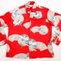 Men's Vintage Long Sleeve 70's Tori Richard Aloha Button Down Shirt Red S Japan