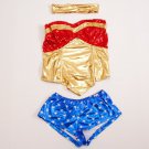 Sexy Wonder Woman Hero Metallic Costume S M NEW cosplay crossfit $99 workout gym