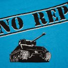 Men's American Apparel NO REP Military Tank T-Shirt Tee Top Blue S Crossfit Neon