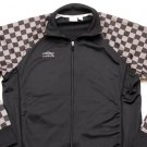 Men's RARE checker Umbro soccer track Jacket gray Black diamond sleeve size 2XL