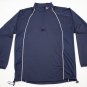 Mens Mizuno Pull Over Athletic Track Jacket Navy Blue size M Run Workout Fitness