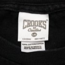 Men's Crooks And Castles C&C Short Sleeve T-Shirt Top Cotton Black size Large L