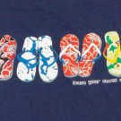 Vintage pocket slipper t shirt Hawaii surf 80's hanes hula girl beer 5-0 tv tee