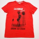 Men's Vtg CALIFORNIA SOUL Santa Monica T-Shirt Red M palm tree SOFT crossfit MED