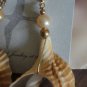 Gold drop Handmade Large shell Dangle Pearl Earrings from Hawaii boutique $90
