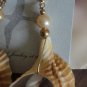 Gold drop Handmade Large shell Dangle Pearl Earrings from Hawaii boutique $90