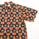 Men's Reyn Spooner Button down aloha Hawaiian Shirt Navy Pineapple XL cotton