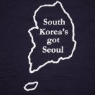 Men's American Apparel Funny South Korea's Got Seoul T-Shirt Navy Blue Large tee