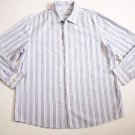Men's Calvin Klein cotton Button Down Shirt Blue/White Stripes XL dress casual