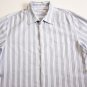 Men's Calvin Klein cotton Button Down Shirt Blue/White Stripes XL dress casual