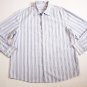 Men's Calvin Klein cotton Button Down Shirt Blue/White Stripes XL dress casual