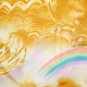 Hawaii Aloha Button Down Shirt Gold Wave Rainbow Halloween Costume L 70's disco