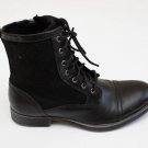 Mens Black GUESS Boots Size 8M zip Calen McCalen Military NEW Lace up $99