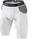 NIKE PRO COMBAT HYPERSTRONG HIP TAIL FOOTBALL SHORTS, STYLE 401934 3XL white XXX