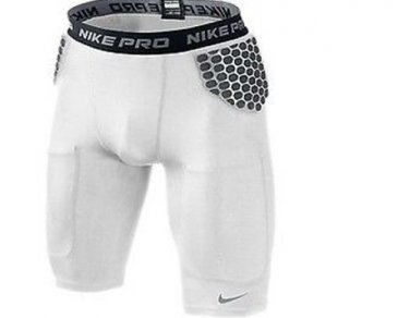 NIKE PRO COMBAT HYPERSTRONG HIP TAIL FOOTBALL SHORTS, STYLE 401934 3XL white XXX