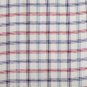 Men's Faconnable Button Down Shirt Cream Plaid size M dress long sleeve cotton